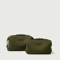 Hunter Toiletry Bag In Dark Moss, Small -Hot Sale Dagne Dover Store 365 Hunter DarkMoss Group 0157 EDEAE8