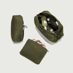 Hunter Toiletry Bag In Dark Moss Air Mesh, Large -Hot Sale Dagne Dover Store 365 Hunter L Dark Moss Aerial Acc Bagscopy EDEAE8