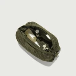 Hunter Toiletry Bag In Dark Moss Air Mesh, Large -Hot Sale Dagne Dover Store 365 Hunter L Dark Moss Aerial Bag Onlycopy EDEAE8