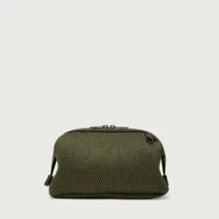 Hunter Toiletry Bag In Dark Moss Air Mesh, Large -Hot Sale Dagne Dover Store 365 Hunter L Dark Moss Backcopy EDEAE8