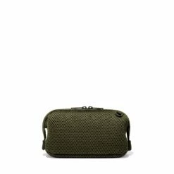 Hunter Toiletry Bag In Dark Moss Air Mesh, Small -Hot Sale Dagne Dover Store 365 Hunter S Dark Moss Back FFFFFF