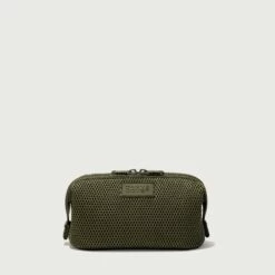Hunter Toiletry Bag In Dark Moss Air Mesh, Small -Hot Sale Dagne Dover Store 365 Hunter S Dark Moss Frontcopy EDEAE8