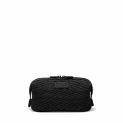 Hunter Toiletry Bag In Onyx Air Mesh, Small -Hot Sale Dagne Dover Store 365 Hunter S Onyx Front FFFFFF