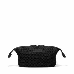 Hunter Toiletry Bag In Onyx Air Mesh, Small -Hot Sale Dagne Dover Store 365 Hunter S Onyx Front Unsnapped FFFFFF