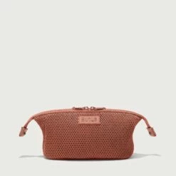 Hunter Toiletry Bag In Warm Dust Air Mesh, Small -Hot Sale Dagne Dover Store 365 Hunter S Warm Dust Front Unsnappedcopy EDEAE8