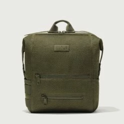 Indi Diaper Backpack In Dark Moss Air Mesh, Large -Hot Sale Dagne Dover Store 365 Indi L Dark Moss Frontcopy EDEAE8