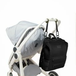 Indi Diaper Backpack In Onyx Air Mesh, Large -Hot Sale Dagne Dover Store 365 Indi L Onyx Stroller FFFFFF