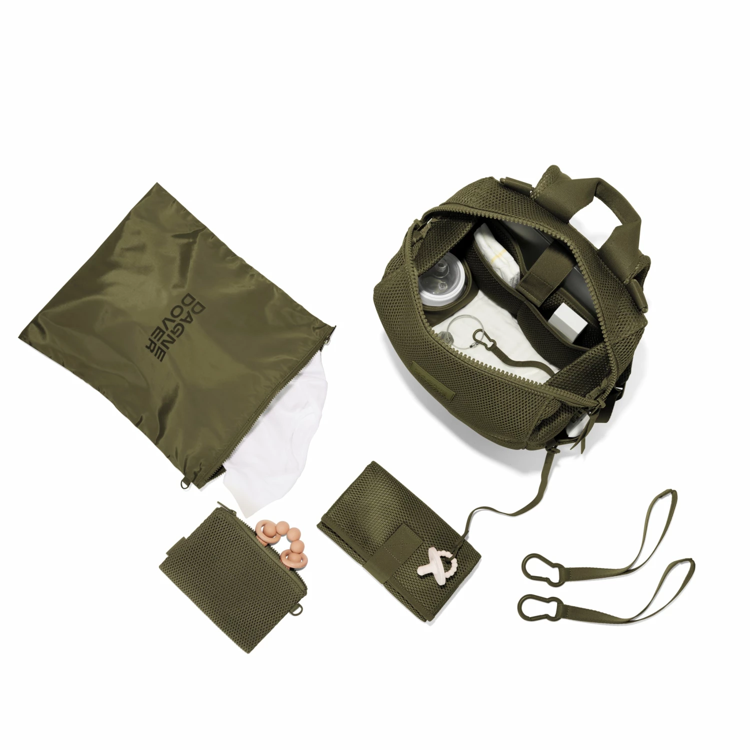 Indi Diaper Backpack In Dark Moss Air Mesh, Medium 18 Indi Diaper Backpack In Dark Moss Air Mesh, Medium - Image 18