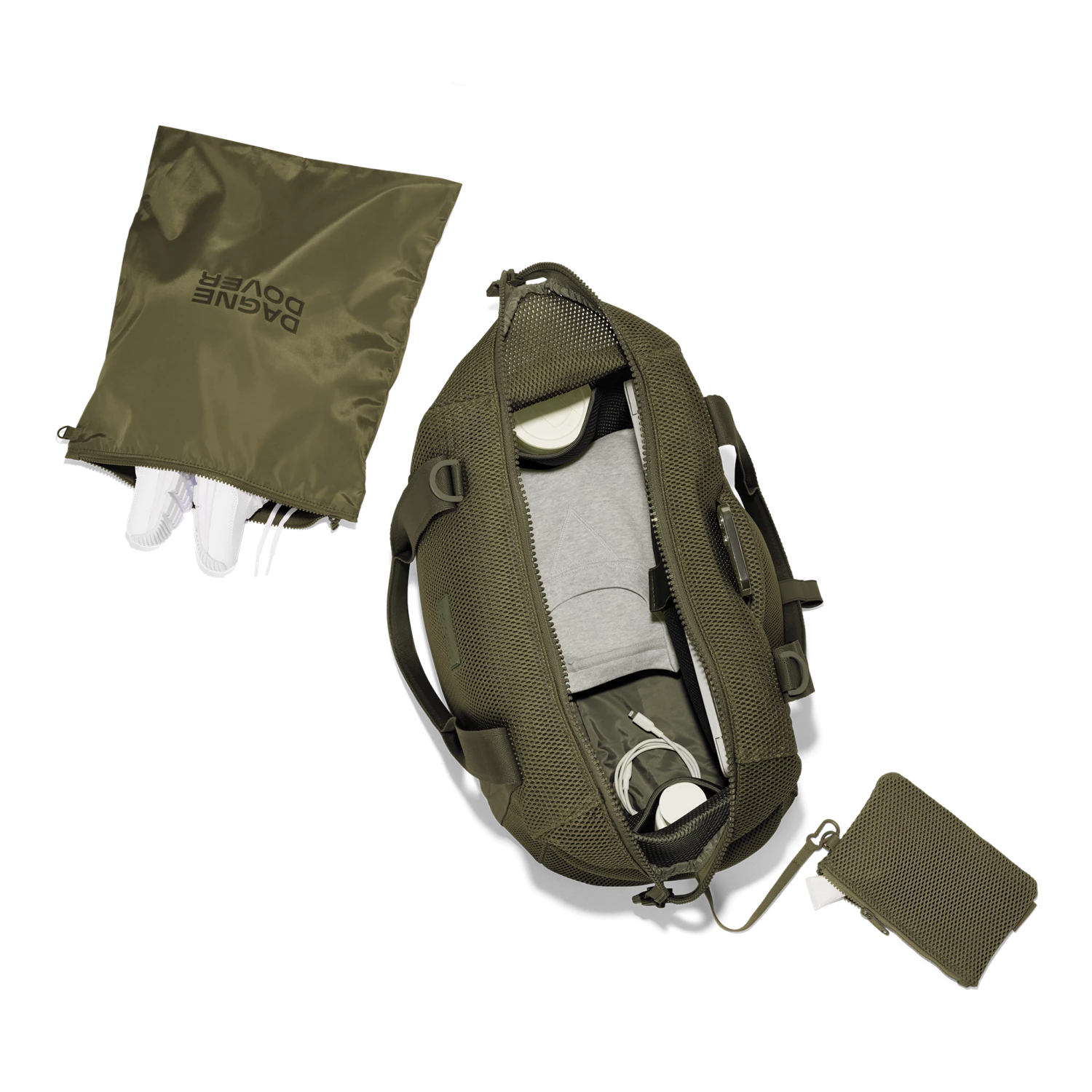 Landon Carryall In Dark Moss Air Mesh, Large 2 Landon Carryall In Dark Moss Air Mesh, Large - Image 2