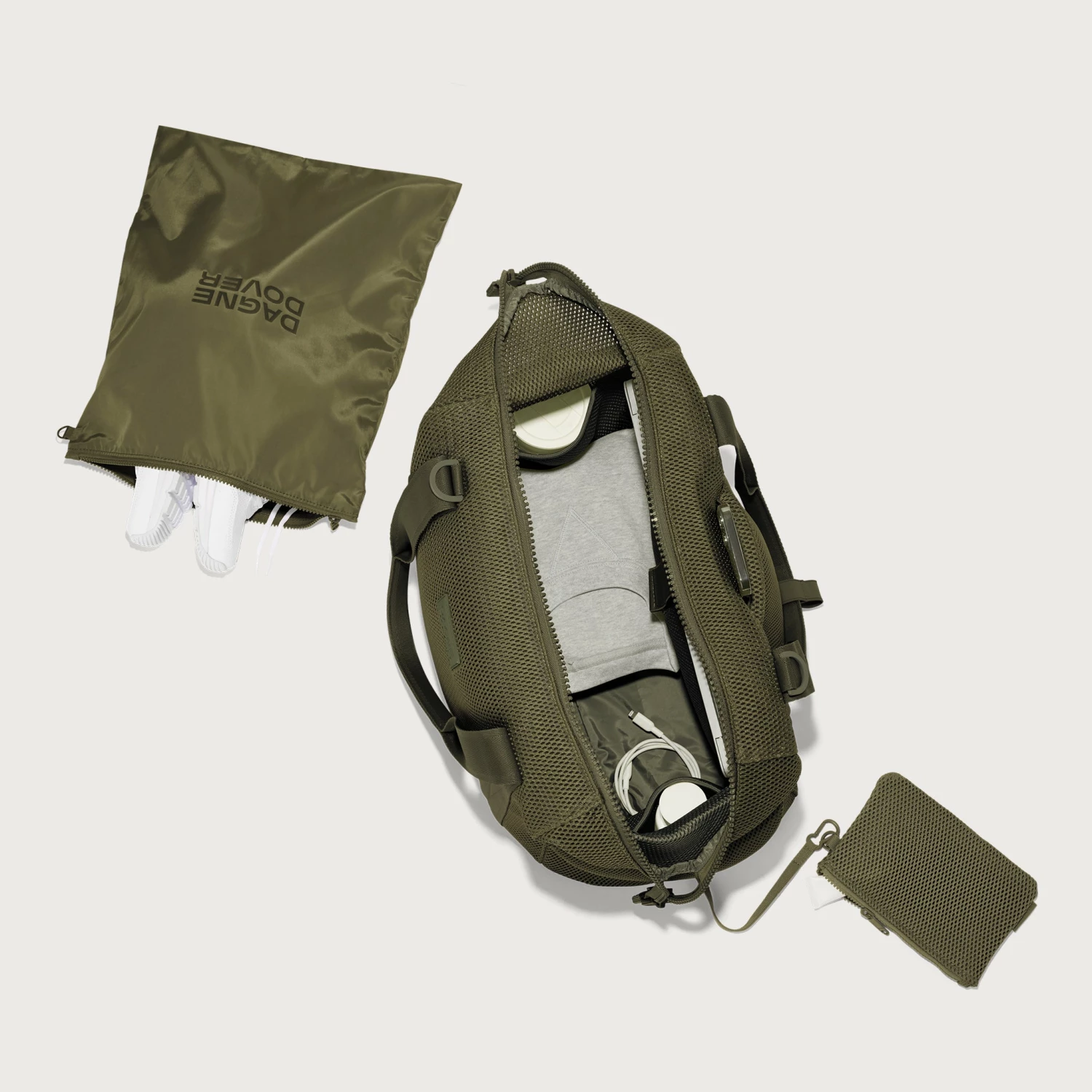 Landon Carryall In Dark Moss Air Mesh, Large 9 Landon Carryall In Dark Moss Air Mesh, Large - Image 9