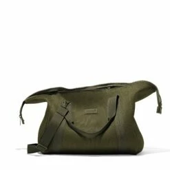 Landon Carryall In Dark Moss Air Mesh, Extra Large -Hot Sale Dagne Dover Store 365 Landon XL Dark Moss Bag Open FFFFFF