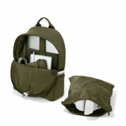 Dakota Backpack In Dark Moss, Medium -Hot Sale Dagne Dover Store 365Neoprene Dakota DarkMoss M Topdown FFFFFF