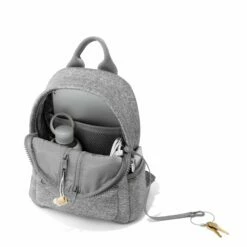 Dakota Backpack In Heather Grey, Small -Hot Sale Dagne Dover Store 365Neoprene Dakota HeatherGrey S Topdown FFFFFF