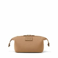 Hunter Toiletry Bag In Camel, Small -Hot Sale Dagne Dover Store 365Neoprene Hunter Camel S FrontUnsnapped FFFFFF