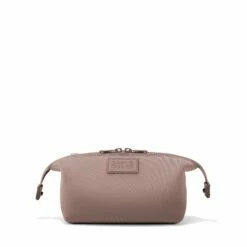 Hunter Toiletry Bag In Dune, Small -Hot Sale Dagne Dover Store 365Neoprene Hunter Dune S FrontUnsnapped FFFFFF
