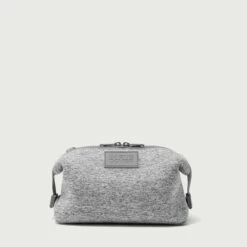 Hunter Toiletry Bag In Heather Grey, Large -Hot Sale Dagne Dover Store 365Neoprene Hunter HeatherGrey L FrontSnapped 1 EDEAE8