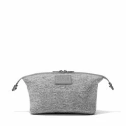 Hunter Toiletry Bag In Heather Grey, Large -Hot Sale Dagne Dover Store 365Neoprene Hunter HeatherGrey L FrontUnsnapped 1 FFFFFF