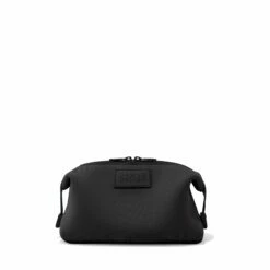 Hunter Toiletry Bag In Onyx, Large -Hot Sale Dagne Dover Store 365Neoprene Hunter Onyx L FrontSnapped FFFFFF
