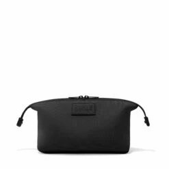 Hunter Toiletry Bag In Onyx, Large -Hot Sale Dagne Dover Store 365Neoprene Hunter Onyx L FrontUnsnapped FFFFFF