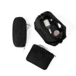 Hunter Toiletry Bag In Onyx, Large -Hot Sale Dagne Dover Store 365Neoprene Hunter Onyx L TopdownwithPouch FFFFFF