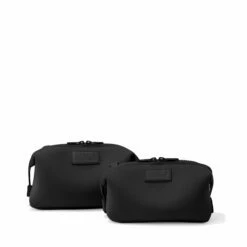 Hunter Toiletry Bag In Onyx, Large -Hot Sale Dagne Dover Store 365Neoprene Hunter Onyx S SizeComparison 4 FFFFFF