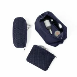 Hunter Toiletry Bag In Storm, Large -Hot Sale Dagne Dover Store 365Neoprene Hunter Storm L TopdownwithPouch FFFFFF