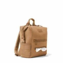 Indi Diaper Backpack In Camel, Small -Hot Sale Dagne Dover Store 365Neoprene Indi Camel S 3 4Wipe FFFFFF