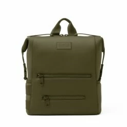 Indi Diaper Backpack In Dark Moss, Large -Hot Sale Dagne Dover Store 365Neoprene Indi DarkMoss L Front FFFFFF