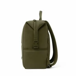 Indi Diaper Backpack In Dark Moss, Large -Hot Sale Dagne Dover Store 365Neoprene Indi DarkMoss L Side FFFFFF