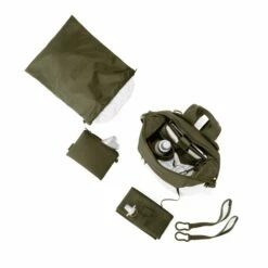 Indi Diaper Backpack In Dark Moss, Small -Hot Sale Dagne Dover Store 365Neoprene Indi DarkMoss S Topdown FFFFFF