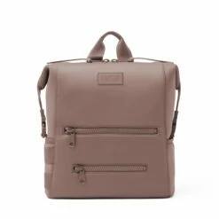 Indi Diaper Backpack In Dune, Large -Hot Sale Dagne Dover Store 365Neoprene Indi Dune L Front FFFFFF