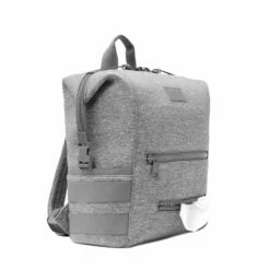 Indi Diaper Backpack In Heather Grey, Large -Hot Sale Dagne Dover Store 365Neoprene Indi HeatherGrey L 3 4Wipe FFFFFF