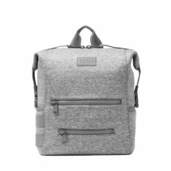 Indi Diaper Backpack In Heather Grey, Large -Hot Sale Dagne Dover Store 365Neoprene Indi HeatherGrey L Front FFFFFF