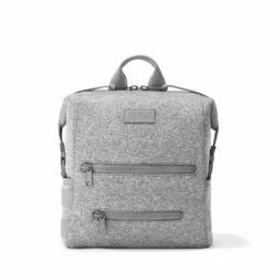 Indi Diaper Backpack In Heather Grey, Medium -Hot Sale Dagne Dover Store 365Neoprene Indi HeatherGrey M Front FFFFFF