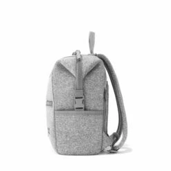 Indi Diaper Backpack In Heather Grey, Medium -Hot Sale Dagne Dover Store 365Neoprene Indi HeatherGrey M Side FFFFFF