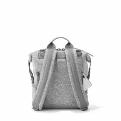 Indi Diaper Backpack In Heather Grey, Small -Hot Sale Dagne Dover Store 365Neoprene Indi HeatherGrey S Back FFFFFF