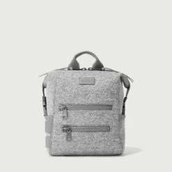 Indi Diaper Backpack In Heather Grey, Small -Hot Sale Dagne Dover Store 365Neoprene Indi HeatherGrey S Front EDEAE8
