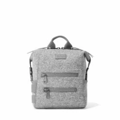 Indi Diaper Backpack In Heather Grey, Small -Hot Sale Dagne Dover Store 365Neoprene Indi HeatherGrey S Front FFFFFF