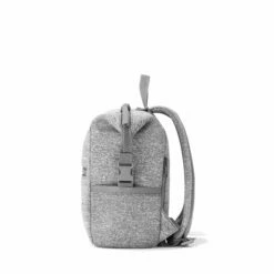 Indi Diaper Backpack In Heather Grey, Small -Hot Sale Dagne Dover Store 365Neoprene Indi HeatherGrey S Side FFFFFF