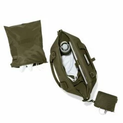 Landon Carryall In Dark Moss, Medium -Hot Sale Dagne Dover Store 365Neoprene Landon DarkMoss M Topdown FFFFFF