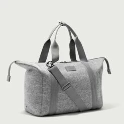 Landon Carryall In Heather Grey, Large -Hot Sale Dagne Dover Store 365Neoprene Landon HeatherGrey L 3 4Unsnapped EDEAE8