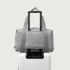 Landon Carryall In Heather Grey, Large -Hot Sale Dagne Dover Store 365Neoprene Landon HeatherGrey L Luggage EDEAE8
