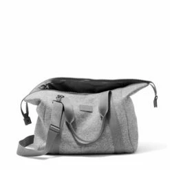 Landon Carryall In Heather Grey, Large -Hot Sale Dagne Dover Store 365Neoprene Landon HeatherGrey L Unzipped FFFFFF