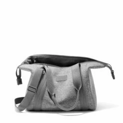 Landon Carryall In Heather Grey, Medium -Hot Sale Dagne Dover Store 365Neoprene Landon HeatherGrey M Unzipped FFFFFF