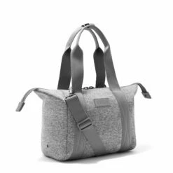 Landon Carryall In Heather Grey, Small -Hot Sale Dagne Dover Store 365Neoprene Landon HeatherGrey S 3 4Unsnapped FFFFFF