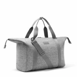 Landon Carryall In Heather Grey, Extra Large -Hot Sale Dagne Dover Store 365Neoprene Landon HeatherGrey XL 3 4Unsnapped FFFFFF