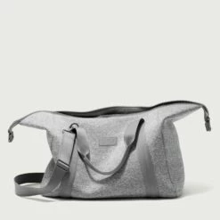 Landon Carryall In Heather Grey, Extra Large -Hot Sale Dagne Dover Store 365Neoprene Landon HeatherGrey XL Unzipped EDEAE8