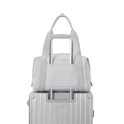 Landon Carryall In Waffle Fog, Medium -Hot Sale Dagne Dover Store 365 Landon M Fog Luggage