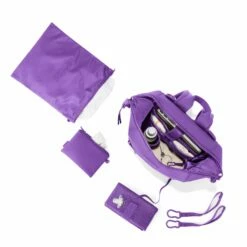 Indi Diaper Backpack In Ube, Medium -Hot Sale Dagne Dover Store Baby Indi M Ube Topdown 1c992041 c470 4236 8e75 70e2ae990178