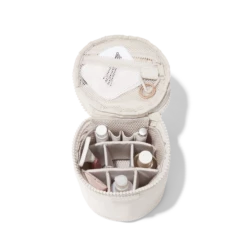 Mila Toiletry Organizer In Moonbeam, Large -Hot Sale Dagne Dover Store COVID Capsule Mila Large Moonbeam Aerial packed interior copy2